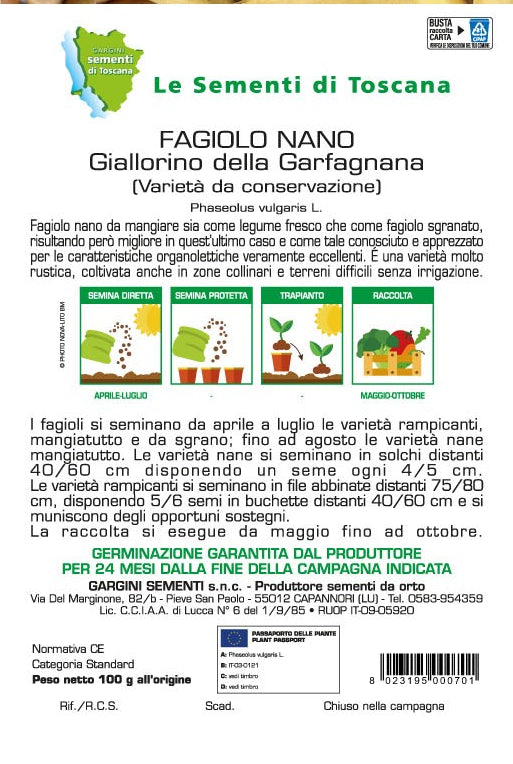 Giallorino della Garfagnana 100gr Gargini Sementi